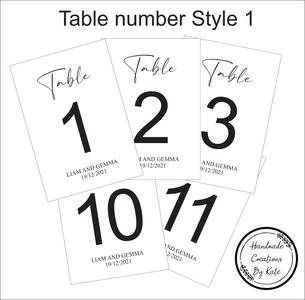 Printed Table Numbers Limited Edition Sale Online