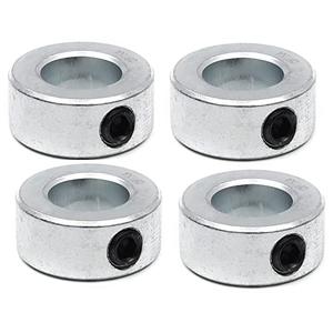 (4-Pack) 1 Bore Solid Steel Shaft Collars with Zinc Plated Coating - Durable Shaft Collars Suitable for Machinery and Industrial Use Outlet Cheap Authentic
