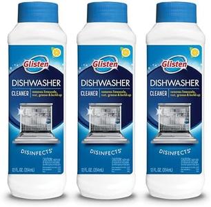 Glisten Dishwasher Cleaner, Removes Limescale, Rust, Buildup, and Grease, Lemon Scent, 12 Ounce Bottle, 3-Pack Cost Cheap Pice