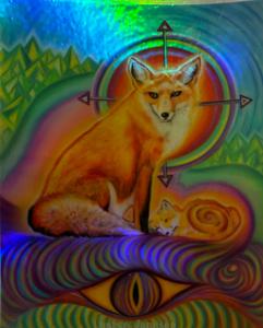"Fox Medicine" Holographic Sticker (9) Sast Sale Online