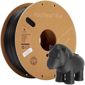 Polymaker Matte PLA Filament Charcoal Black 1.75mm 1kg 3D Printing Filament, PolyTerra 3D Printer PLA Filament Cheap High Quality