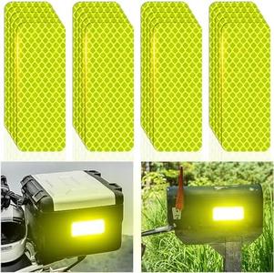 Reflective Stickers Made of 3M DG3,Super Reflection, Safety Reflective Tape for Car Trailer Truck Bike Motorcycle, 20 Pcs Fluorescent Yellow-Green Outdoor Waterproof 3.15" X 1.18" Clearance Amazon