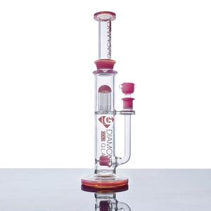 Diamond Glass 18" Fixed Stem Pink Water Pipe Clearance Shop