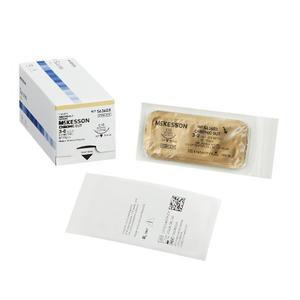 Absorbable Suture with Needle McKesson Chromic Gut C-13 3/8 Circle Reverse Cutting Needle Size 3 - 0 Discount Amazon