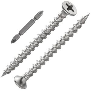 (160 pcs)#8X2 410 Stainless Steel Fastener Drywall Screws-Phillips with coarse Threaded tip, Black, Suitable for Drywall Slate, Wood, etc.(1 pounds) Cheap Excellent