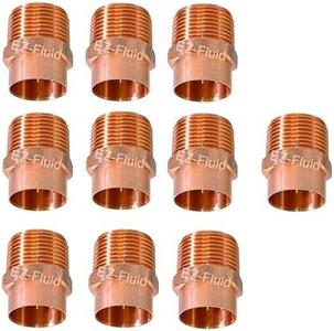 (10pcs) EZ-FLUID Plumbing 1/2" C X MIP LF Copper Male Adapter Pressure Copper Fittings,Sweat Solder Connection for Residential,Commercial Copper Pipe Cheap With Mastercard