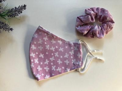 Face Mask - Butterflies in Light Pink Buy Cheap Footlocker Finishline