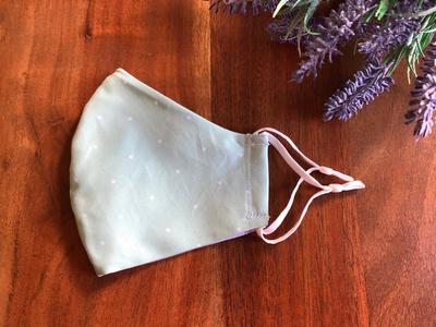 Face Mask - Dots Light Green Free Shipping View