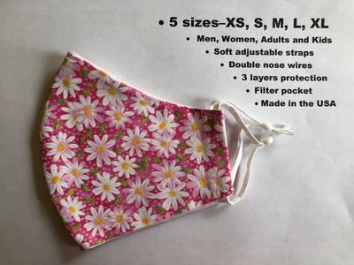 Face Mask - Daisies in Pink Clearance Online Online