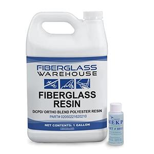 Fiberglass Warehouse Fiberglass Resin Premium Marine Grade Fiberglass Resin for Laminating, Coating and Repair - Gallon with 2oz MEKP Low Viscosity Coating for Boats, RV, Car, Truck Free Shipping 2025 New