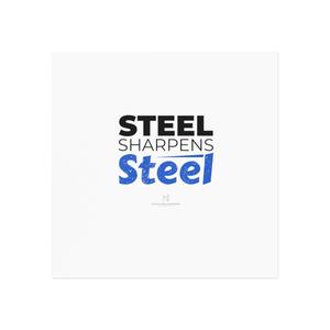 "Steel Sharpens Steel" Square Magnet Nicekicks Cheap Online