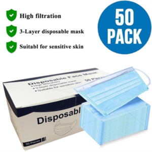 3 Layer Disposable Face Mask Blue (50 pcs) Official Site Cheap Online
