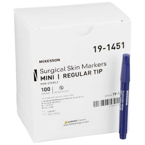 BOX/100: Skin Marker McKesson Prep-Resistant Gentian Violet Ink NonSterile Mini Regular Tip Recommend Cheap Pice