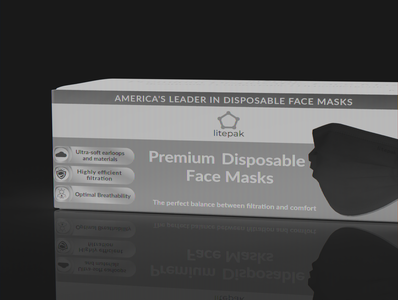 Litepak Premium Disposable Face Masks 3-Ply, Various Colors (50-Pack) Where To Buy