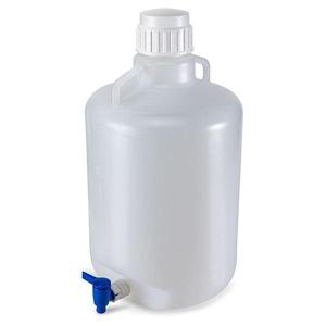 Carboy, Round with Spigot and Handles, LDPE, White PP Screwcap, 20 Liter, Molded Graduations-7270020 Buy Cheap Low Cost