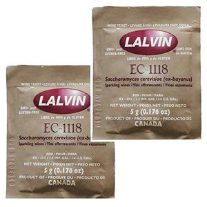 2x Lalvin EC-1118 Champagne Yeast 5g Sachet 18% Homebrew Wine Making 4.5L-23L   [New] Free Shipping Pay With Visa