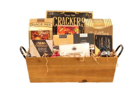 Gourmet Delights in a Wooden Crate With Credit Card Cheap Pice