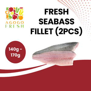 Fresh Seabass Fillet (2pcs, 170g /-) Sale Good Selling