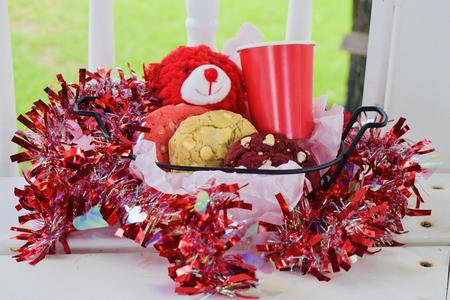 Valentine's Day "Be Mine" Stuffed Gift Basket (Local Delivery Only) Clearance Supply