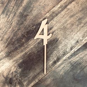 10cm 4 Number Cake Topper #4 FS Discount Wholesale