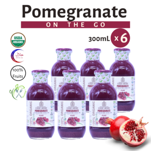 [Georgia's Natural] Pomegranate Juice 300mLX6 Bottles | 100% PURE ORGANIC | NEVER FROM CONCENTRATE Discount Low Shipping Fee