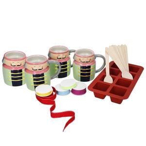 10pc Hot Chocolate Mug Set with Chocolate Stirrer Mould and Decorating Ribbon Clearance Online