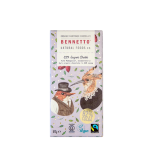 82% Super Dark Organic Chocolate Block 80g Outlet Free Shipping Authentic