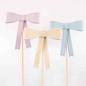 Pastel Bow Cake Toppers Cheap Sale Brand New Unisex