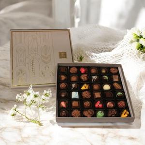 ZOROY Box of 36 Pure Couverture Signature Belgian style Chocolate Gift Box Assortment of Milk, Dark White - 360 Gms Clearance Store Cheap Online