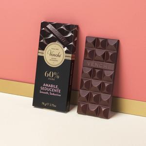 60% Dark chocolate bar - 78g VENCHI Clearance With Mastercard