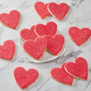 Red Sugar Sparkle Heart Cookies Pay With Paypal