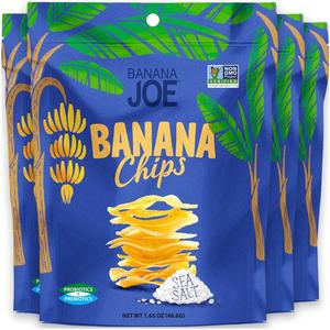 Sea Salt Flavored Banana Chips (Pack of 4) Low Cost For Sale