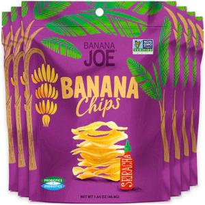 Sriracha Flavored Banana Chips (Pack of 6) Clearance 2025