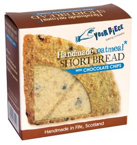 Your Piece Baking Company Oatmeal Shortbread with Belgium Choc Chip Fife Cut 180g New Arrival For Sale