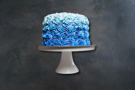 Blue Rosette Cake Best Wholesale Online