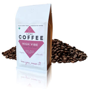 HIGH VIBE Organic, Direct Trade, 'Almost' Dark Roast 12oz Ground or Whole Bean Coffee Discount Best Sale
