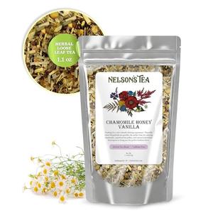 Nelson's Tea Chamomile Honey Vanilla - Herbal Loose Leaf Tea, Curated Blend with Honeybush, Chamomile, Lemongrass, Licorice Root, Toasted Coconut, and Bee Pollen - Perfect for Bedtime Brew (1.1 oz) Buy Cheap Perfect