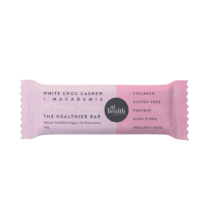 At Health White Choc Cashew & Macadamia Collagen & Protein Bar 40g Outlet Excellent