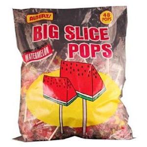 Alberts Bag (48 Pc) Big Slice Pops Watermelon 20oz For Sale Online
