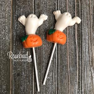 12 GHOST & PUMPKIN Chocolate Lollipop Halloween Candy Party Favors New Arrival Cheap Pice