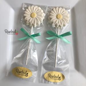 12 DAISY Chocolate Lollipop Candy Party Favors Flowers Clearance Wiki