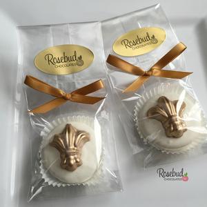 12 FLEUR DE LIS Chocolate Covered Oreo Cookie Candy Party Favors 100% Authentic Cheap Online