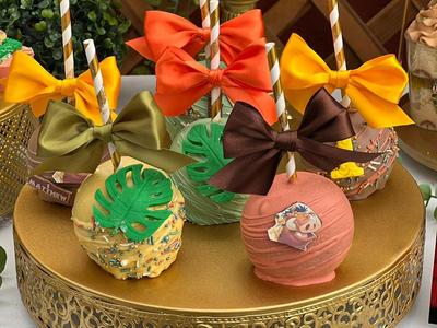 (6) Manzanas cubiertas de chocolate Visit New For Sale