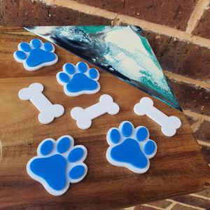 Bone & Paw Acrylic Cupcake Charm Geniue Stockist Cheap Online