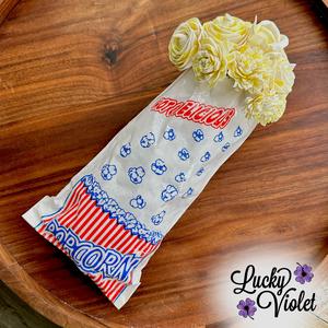 Popcorn Bag with "Buttered Popcorn" Floral Arrangement Reliable