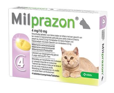 KRKA MILPRAZON ONTWORMINGSTABLETTEN KAT >0.5 KG 4 MG/10 MG 4 TBL Cheap Sale Visit New