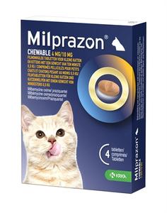 KRKA MILPRAZON KAUWTABLETTEN ONTWORMINGSTABLETTEN KAT >0.5 KG 4 MG/10 MG 4 TBL Looking For Sale Online