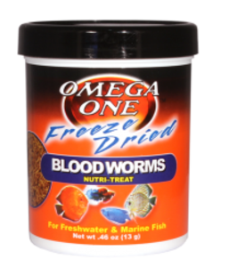 Omega One Freeze Dried Blood Worm for Tropical Fish/Reptile Sale Shop Offer