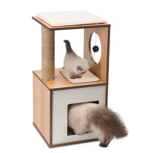 Vesper V-Box - Walnut - Cat Bed & Play Center Free Shipping Release Dates