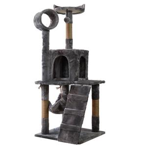 135cm Multi-Level Cat Tree, Scratching, Dark Grey - Furtastic Top Quality Sale Online